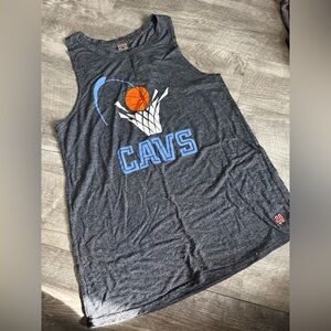 Homage Racerback Cleveland Cavaliers Tank, Graphite/Grey, Old School Cavs Logo